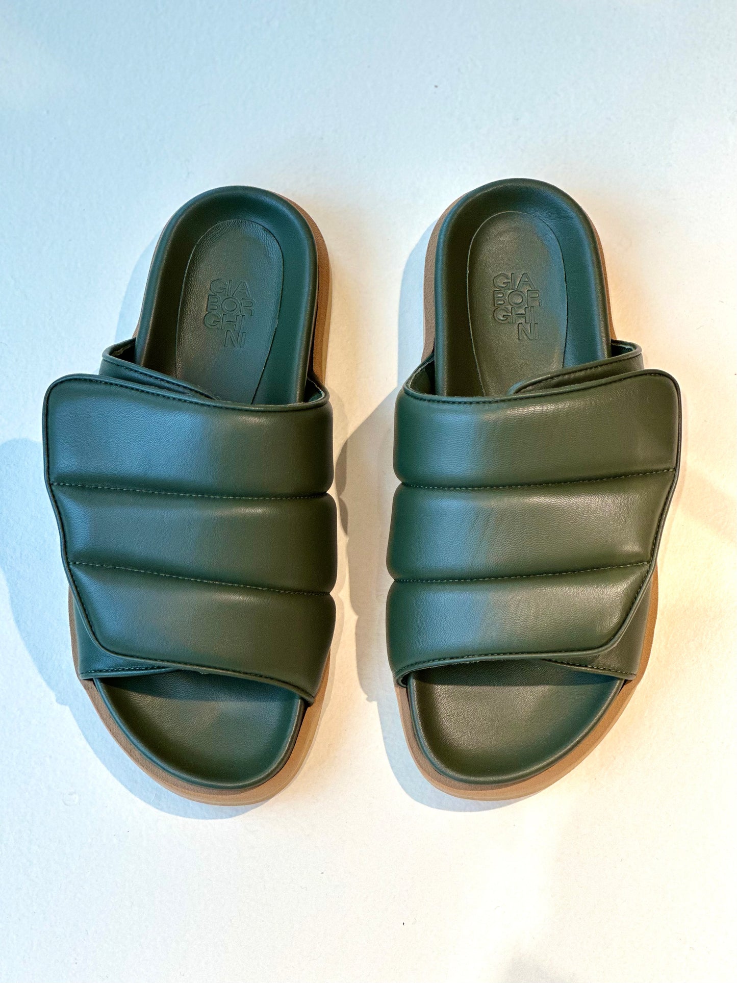 Gia 3, army green, sandal 