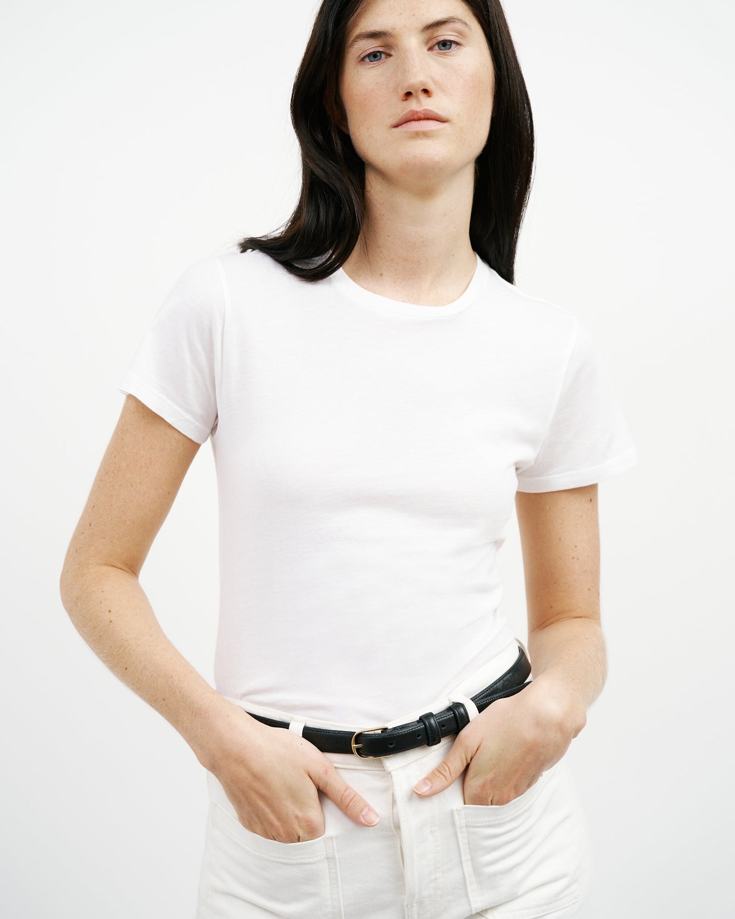 Lana Crewneck, White, T-Shirt