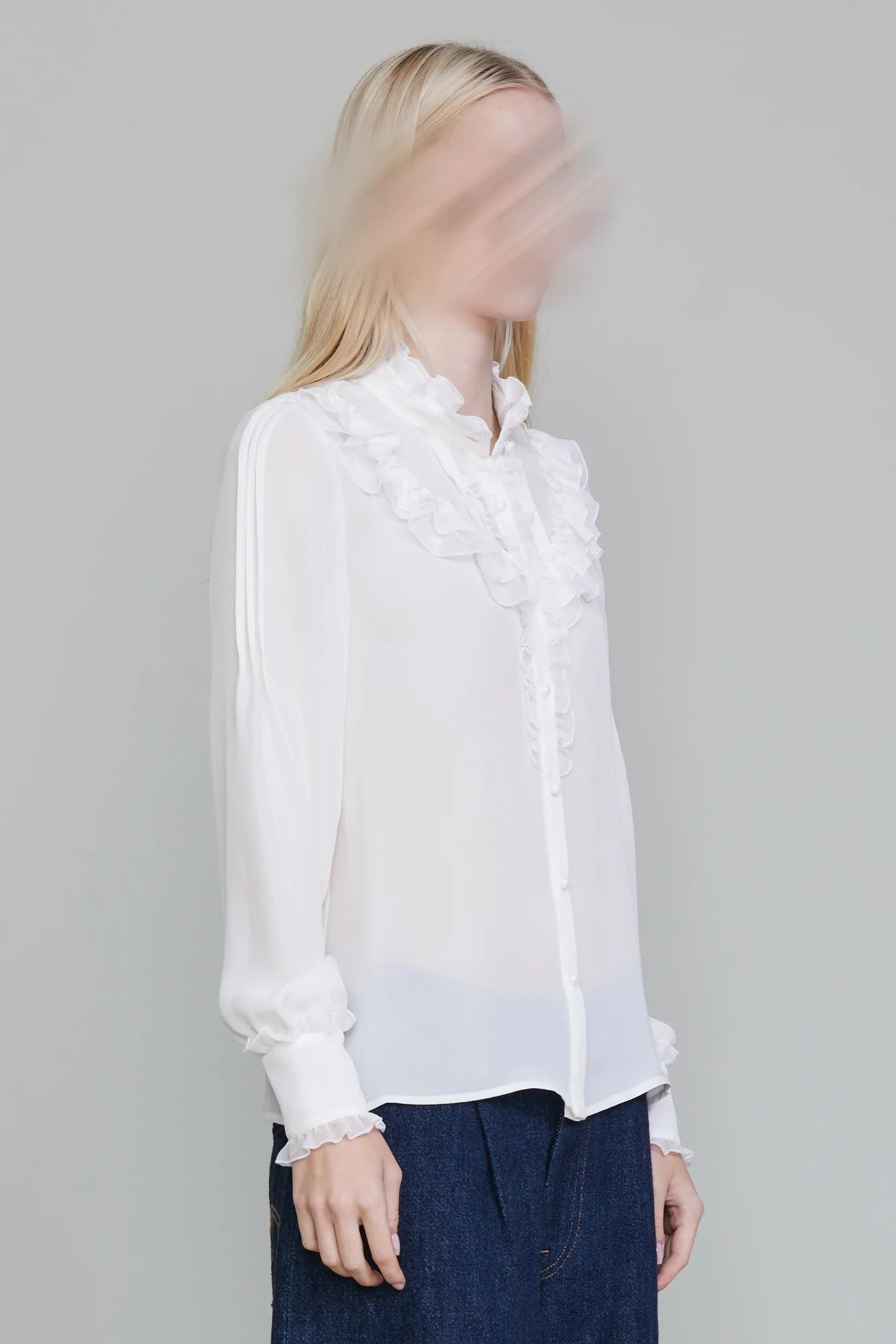 Romantic Shirt, White, Bluse