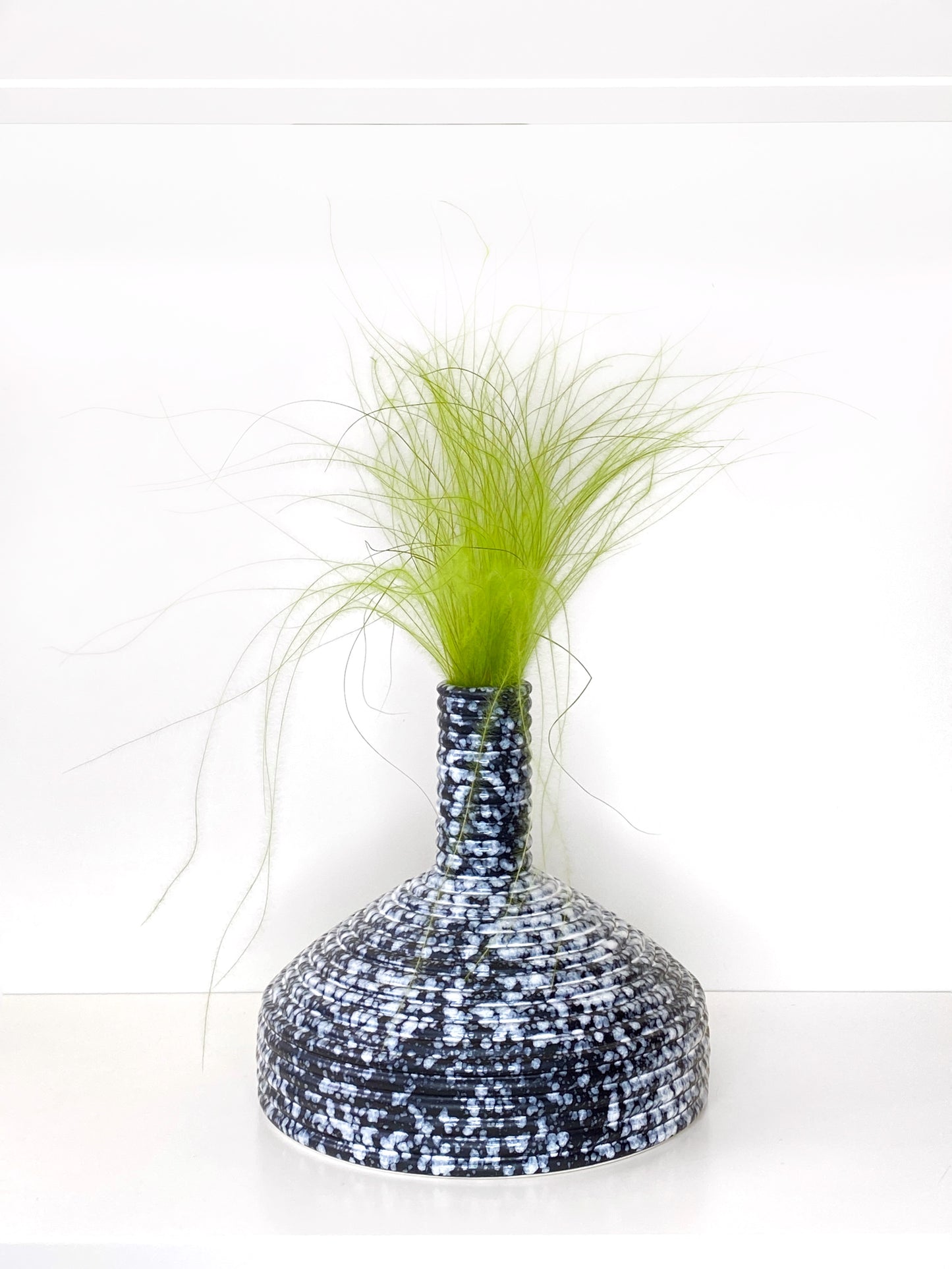 One Flower, Textured Stone, Vase