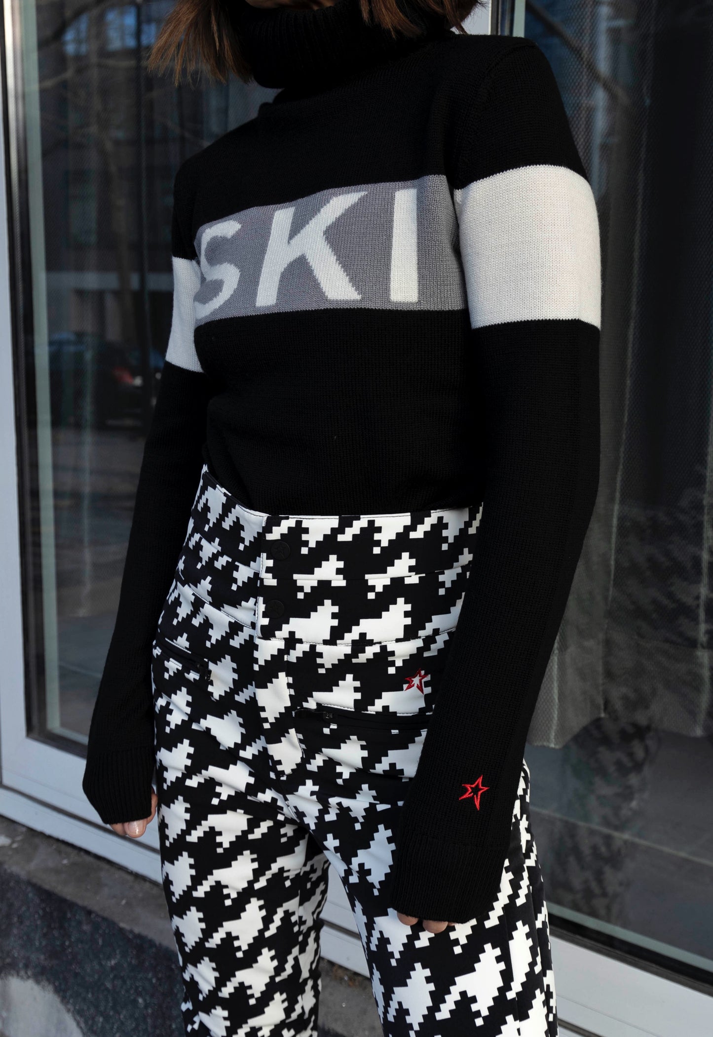 Ski II, Black, Turtleneck Sweater
