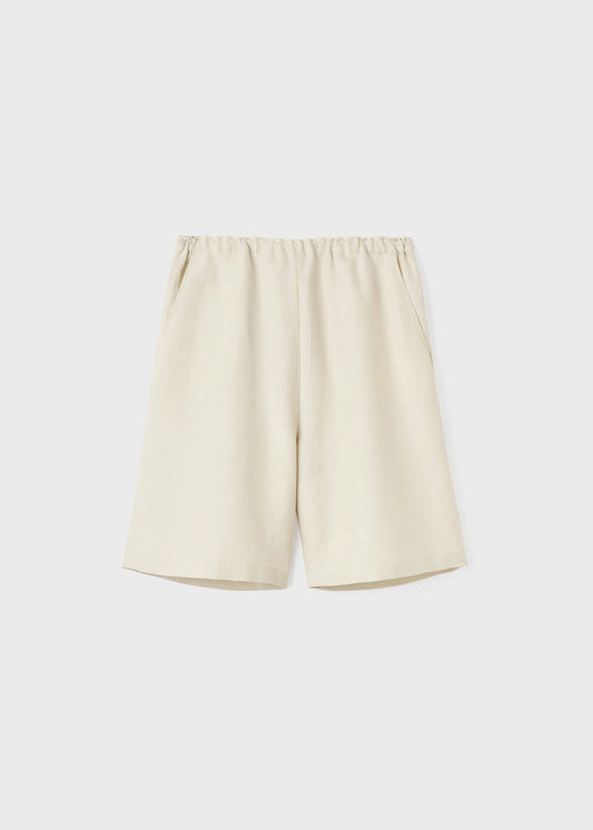 Stretch Linen Shorts, Cava, Shorts