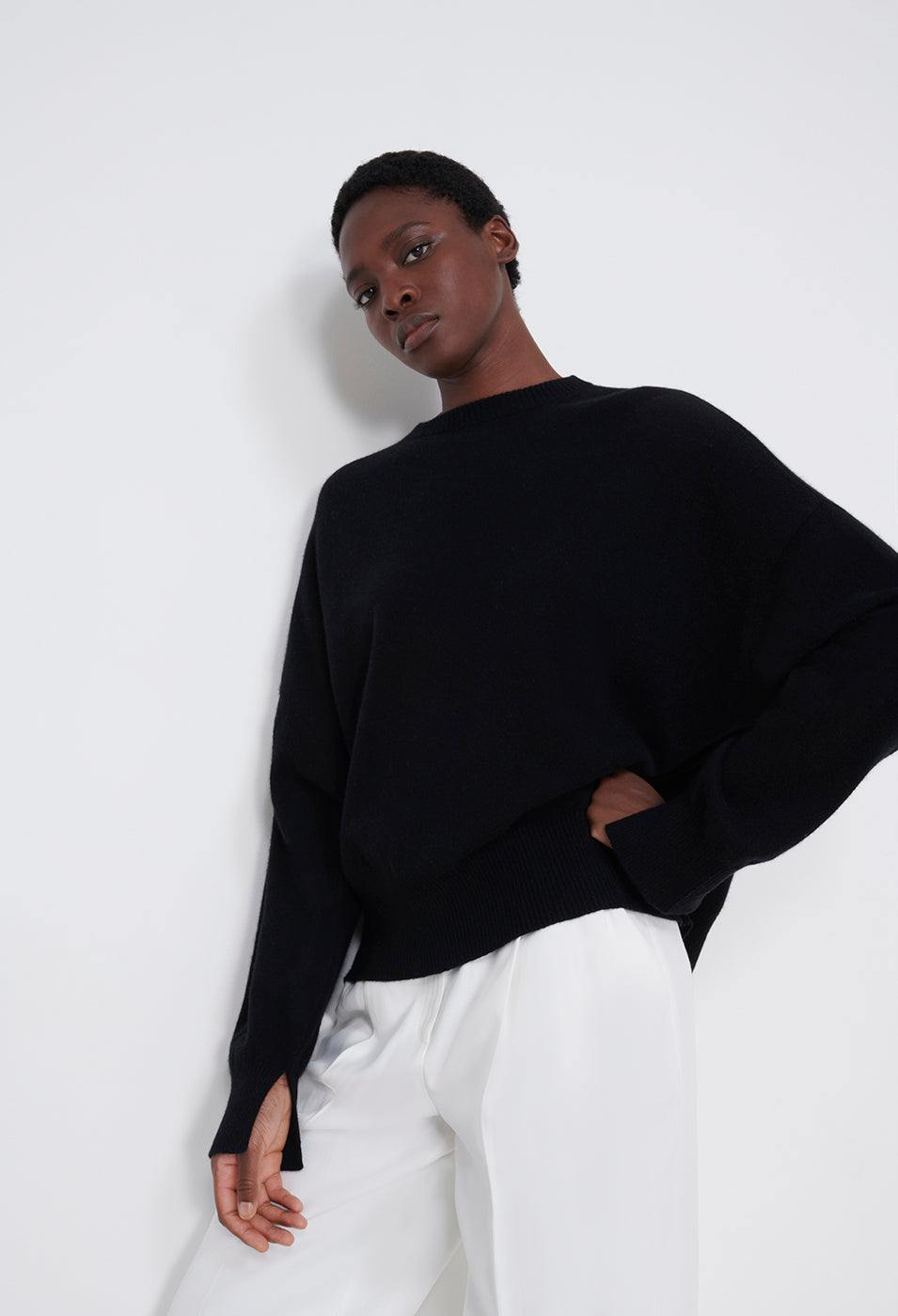 Anaa, Black, Pullover - Lindner Fashion