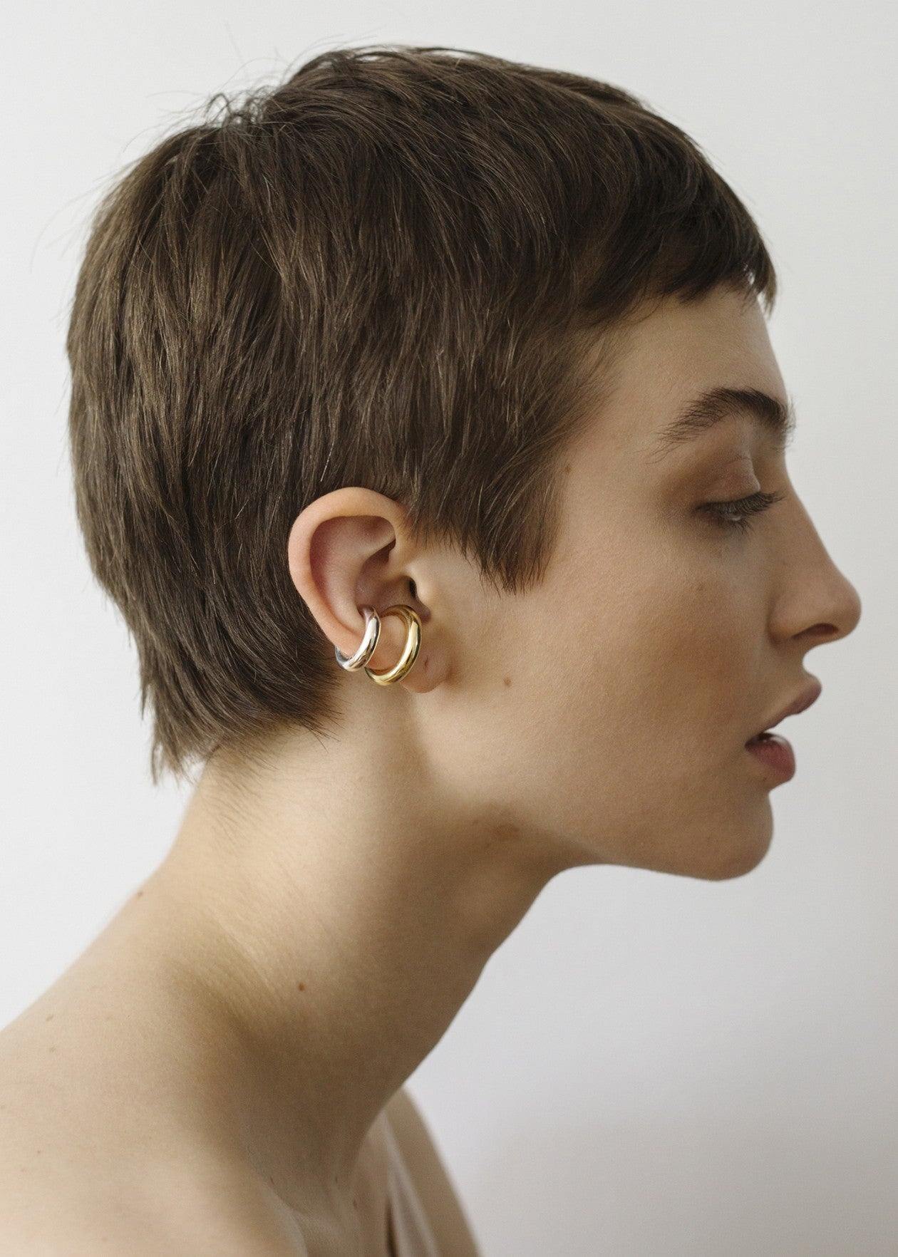 Bold Earcuff No 2, Silver, Ohrring - Lindner Fashion