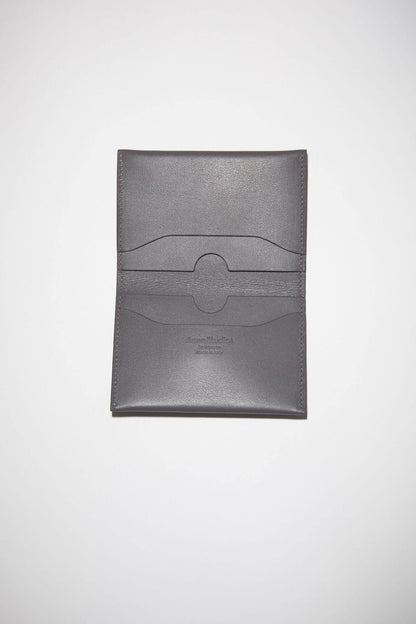 Card Holder, Dark Grey, Leder Portemonnaie - Lindner Fashion