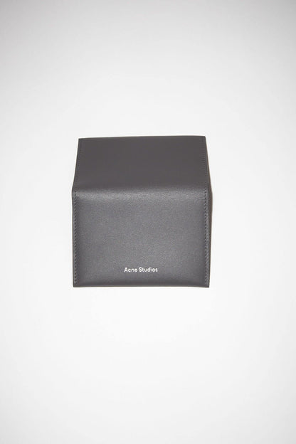 Card Holder, Dark Grey, Leder Portemonnaie - Lindner Fashion