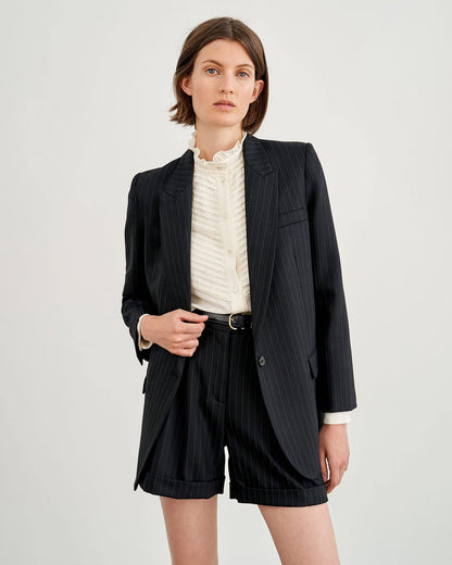 Diane, Black Pinstripe, Blazer - Lindner Fashion