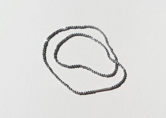 Fine Sparkling Necklace, Silver Gun, Halskette - Lindner Fashion