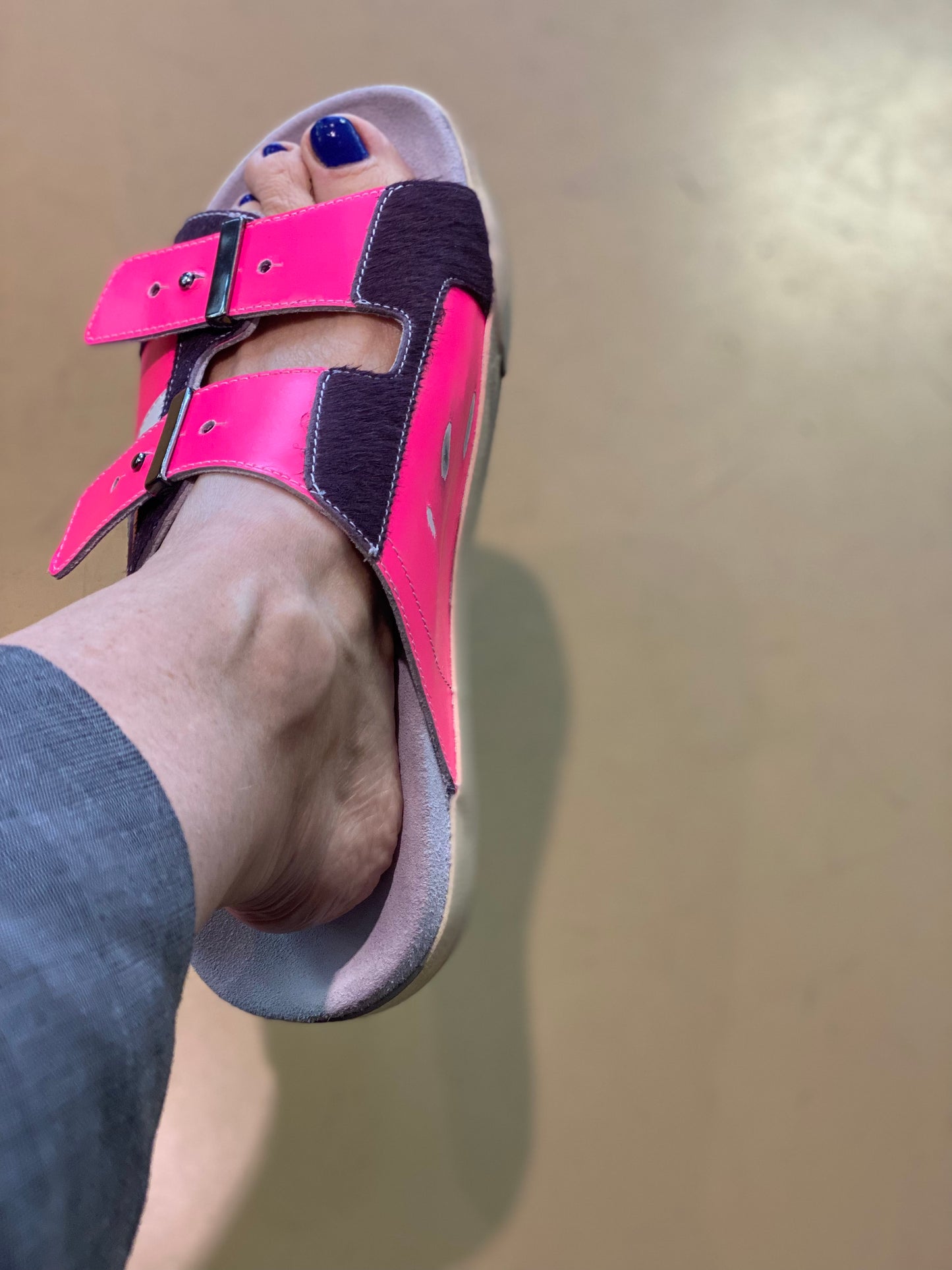 Sundl, Fluo Pink White, sandal 