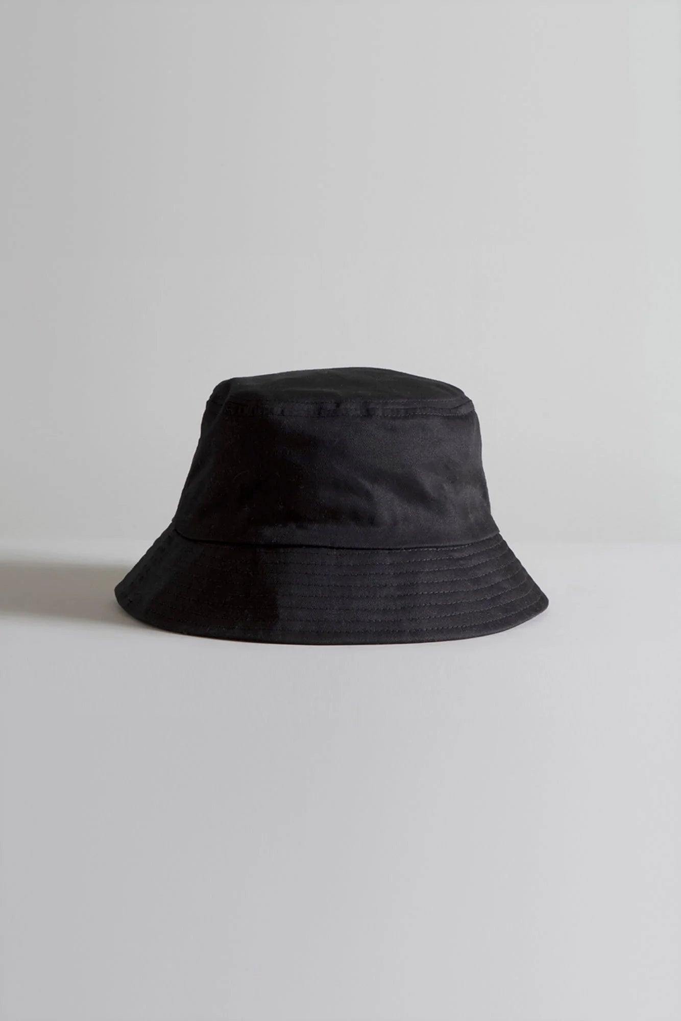 Logo Hat, Black, Bucket Hat - Lindner Fashion