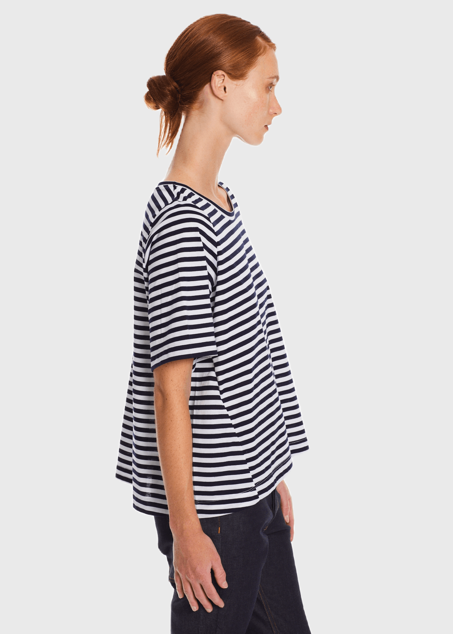 Mac, Navy/Block Stripes, T-Shirt - Lindner Fashion