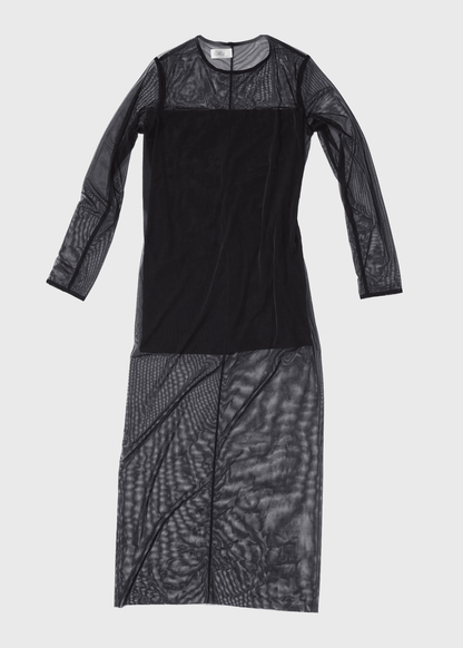 Mesh Dress, Black, Dress - Lindner Fashion