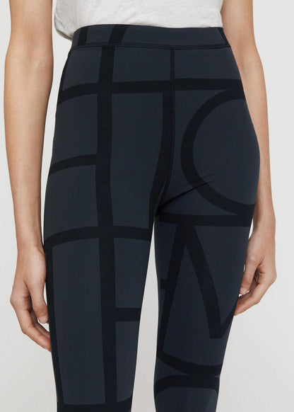 Monogram Leggings, Black, Leggings - Lindner Fashion