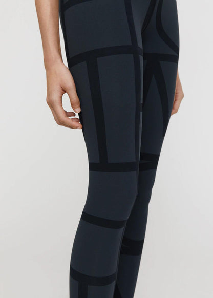 Monogram Leggings, Black, Leggings - Lindner Fashion