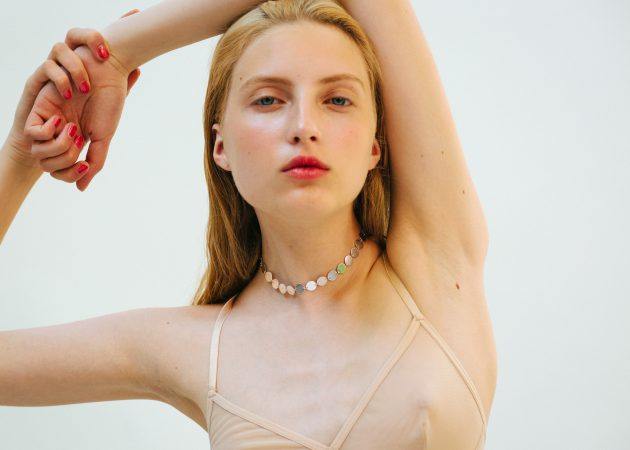 Multi Paillettes, Silver, Choker - Lindner Fashion