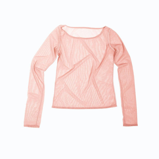 Net Long Sleeve Shirt, Terracotta, Longsleeve - Lindner Fashion