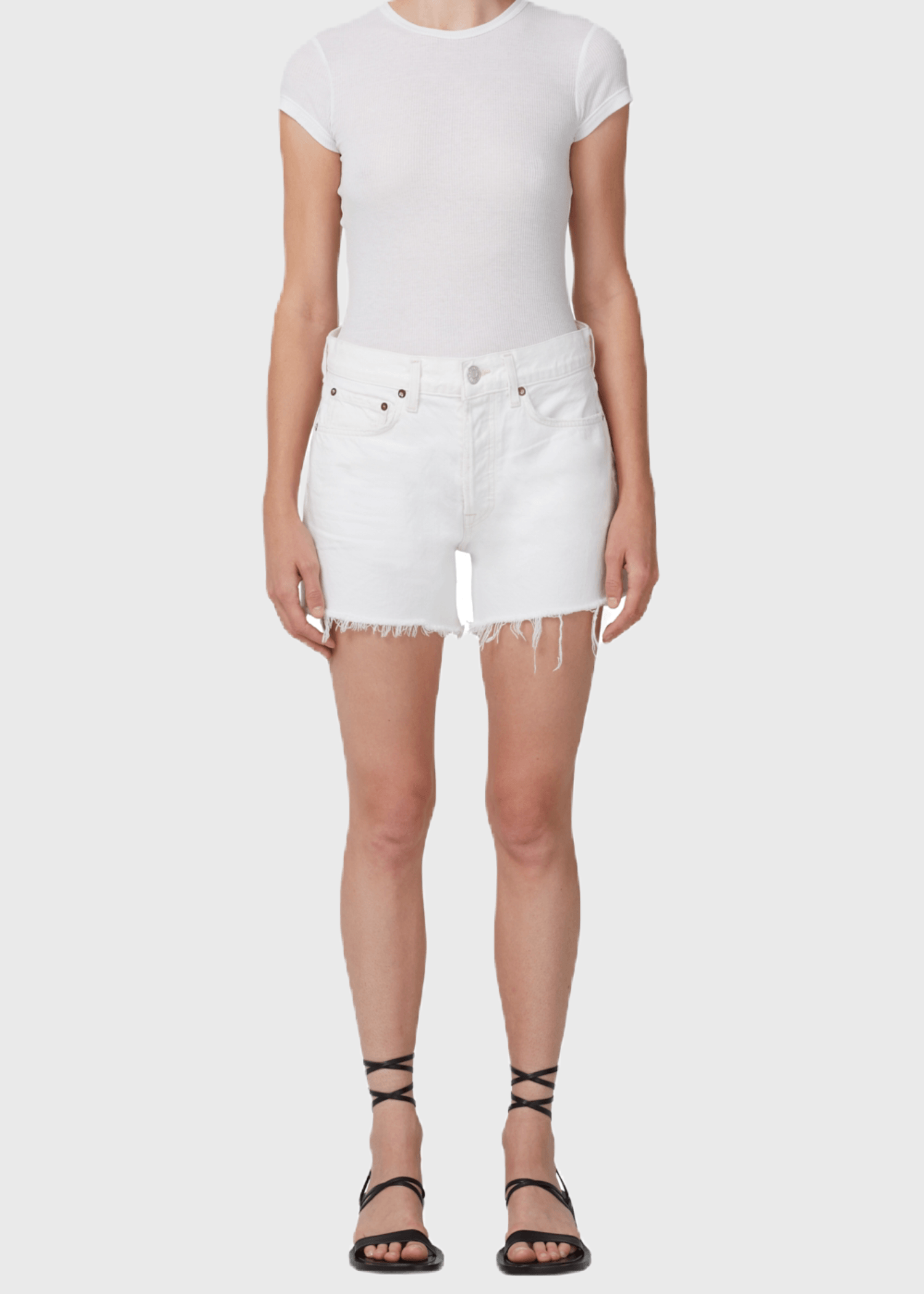 Parker, Mid Rise Straight, Panna Cotta, Shorts - Lindner Fashion