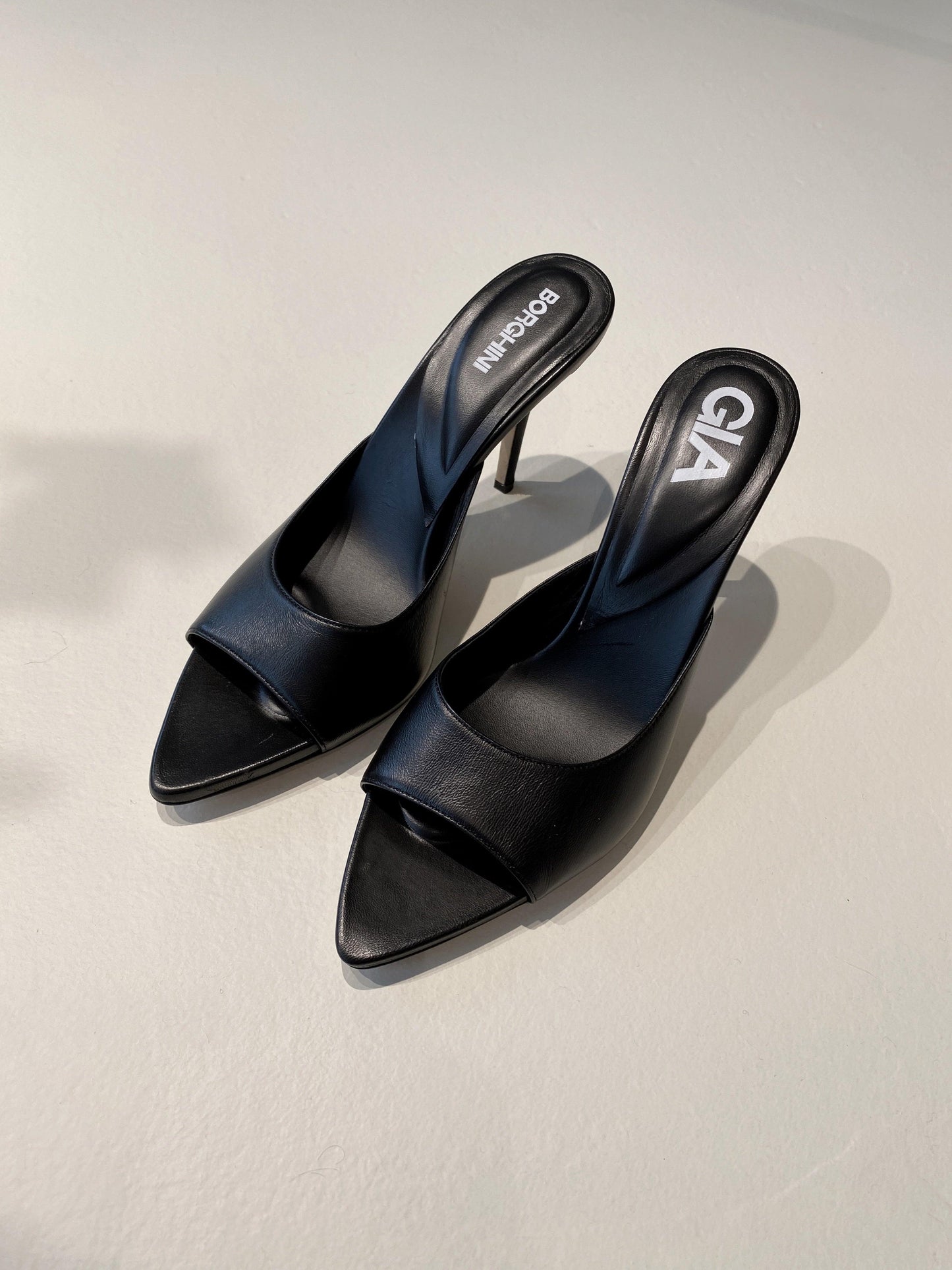 Perni 04, Black, Pointe Toe Mule - Lindner Fashion