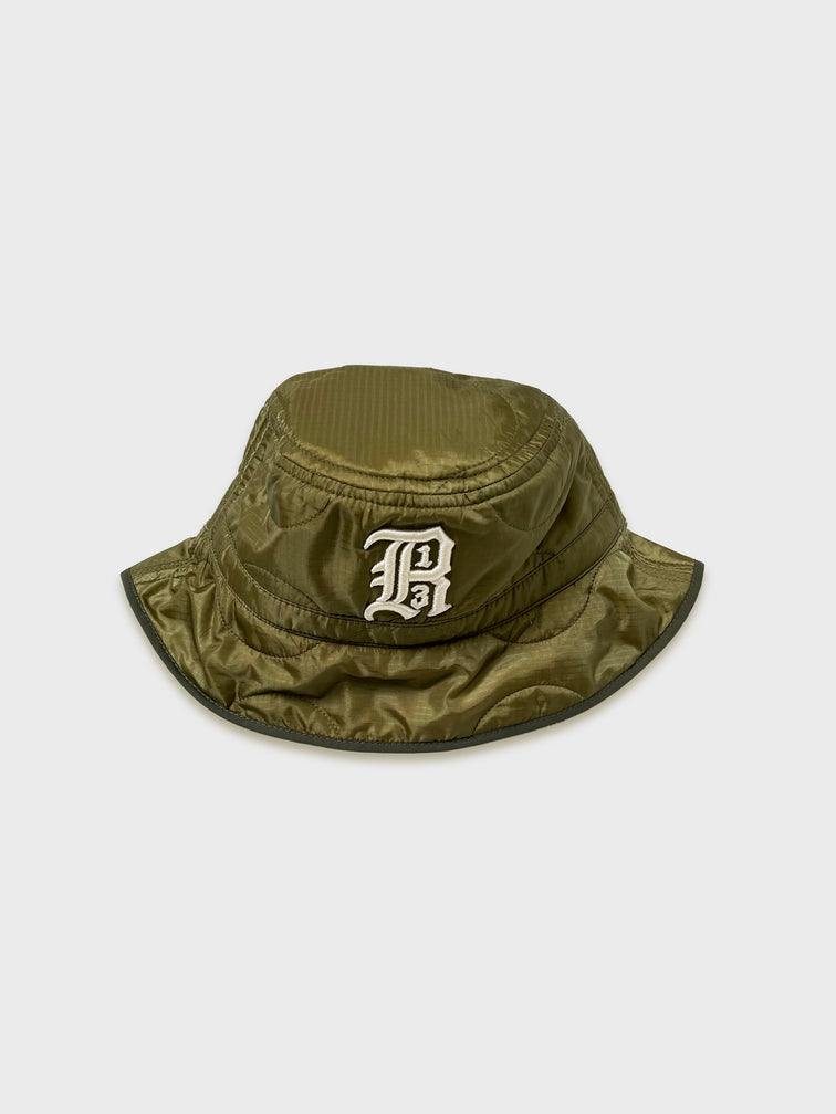 Quilted Hat, Olive, Bucket Hat - Lindner Fashion