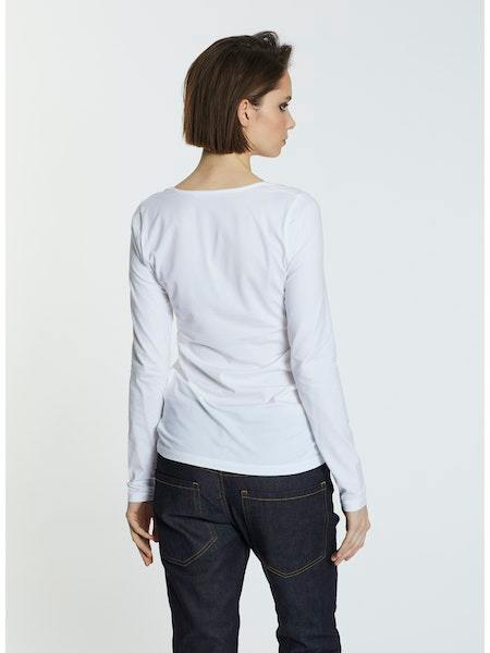 Wendy, Optic White, Longsleeve - Lindner Fashion