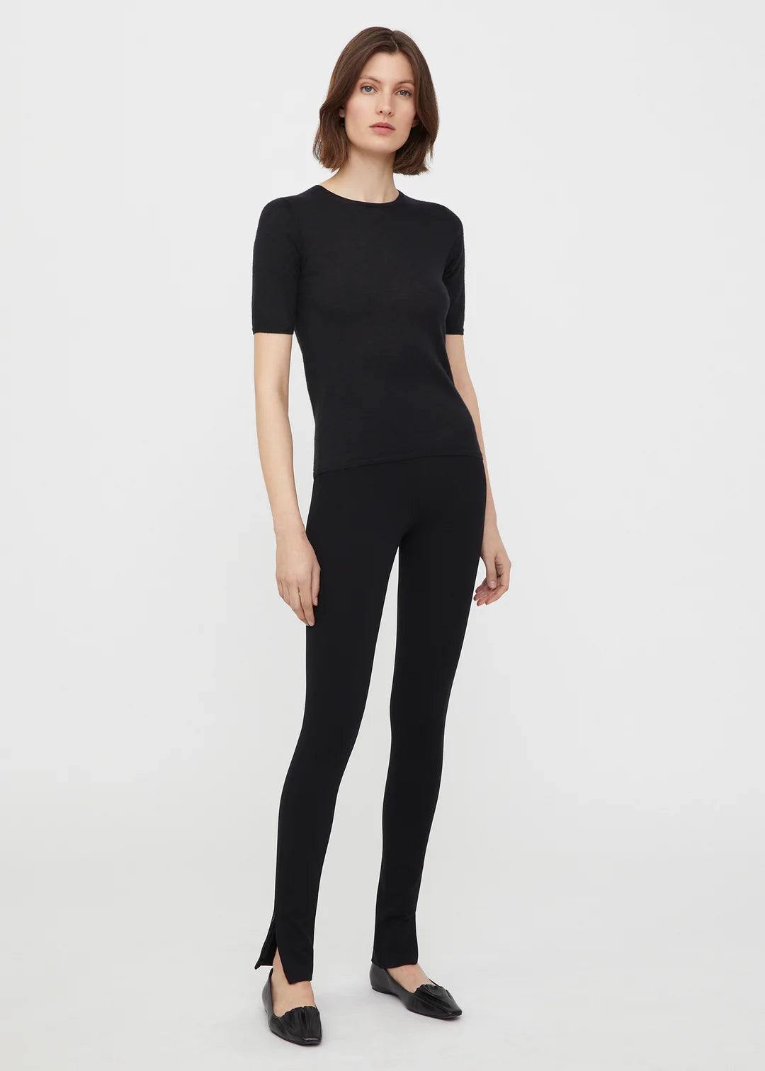 Zip Leggings, Black, Leggings - Lindner Fashion